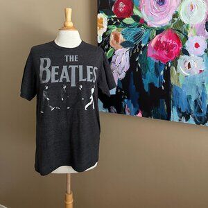 The Beatles Abbey Road Graphic Band T-Shirt Black Unisex Size Medium
